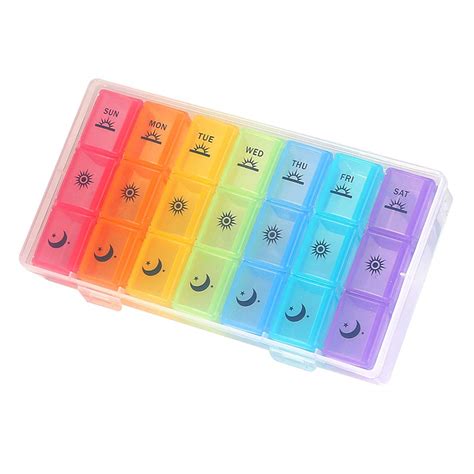 Pill Box 2 Compartment Medicine Pill Case,Portable Pill Box for 